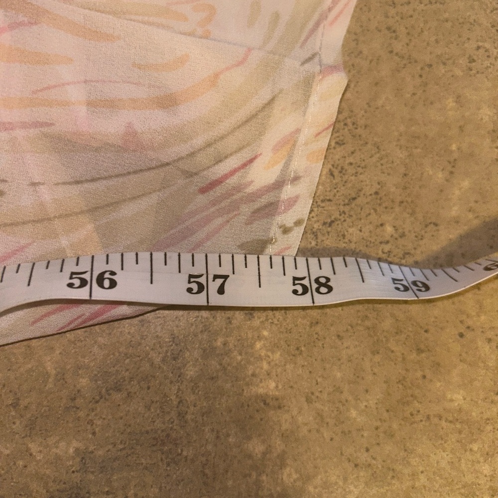Virgo & Aster dress - white with light pink/beige print open back maxi NWT - Picture 14 of 14